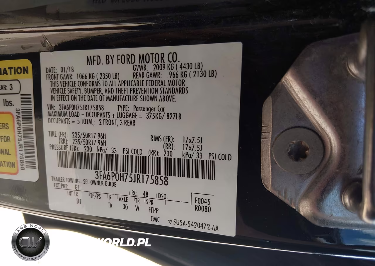 2018 Ford Fusion Se VIN:3FA6P0H75JR175858 - 9