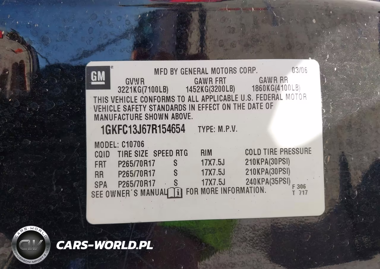 2007 GMC Yukon Slt VIN:1GKFC13J67R154654 - 9