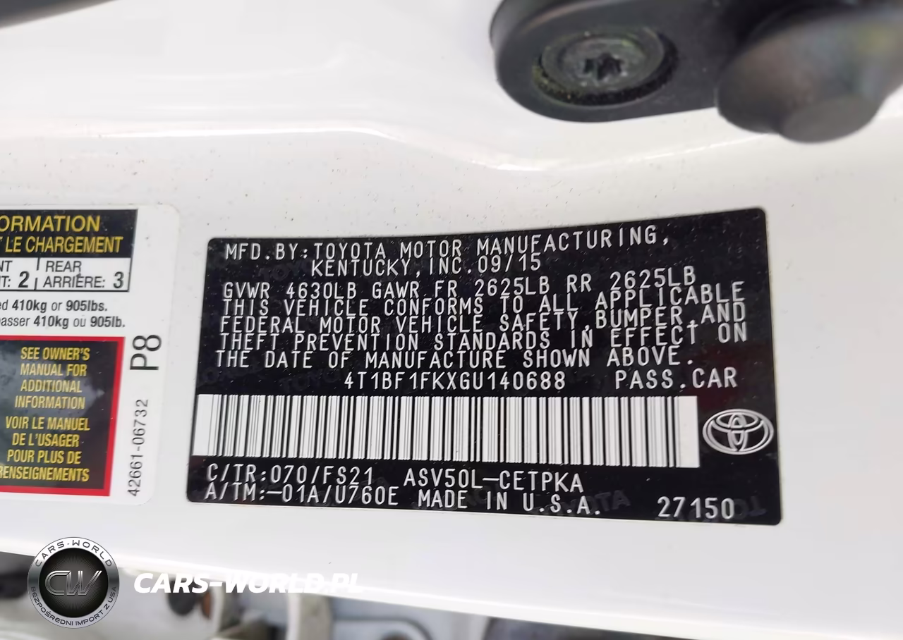 2016 Toyota Camry Se VIN:4T1BF1FKXGU140688 - 9
