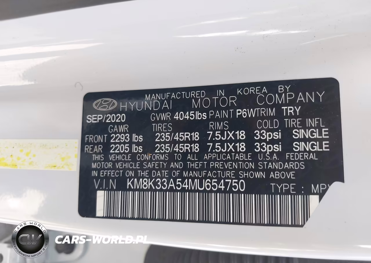 2021 Hyundai Kona Limited VIN:KM8K33A54MU654750 - 9