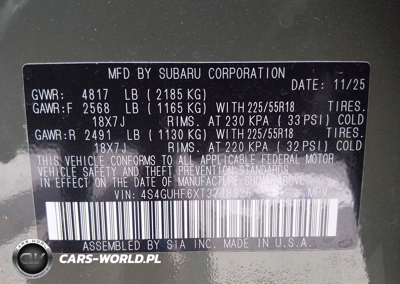 2026 Subaru Crosstrek Sport VIN:4S4GUHF6XT3718926 - 9