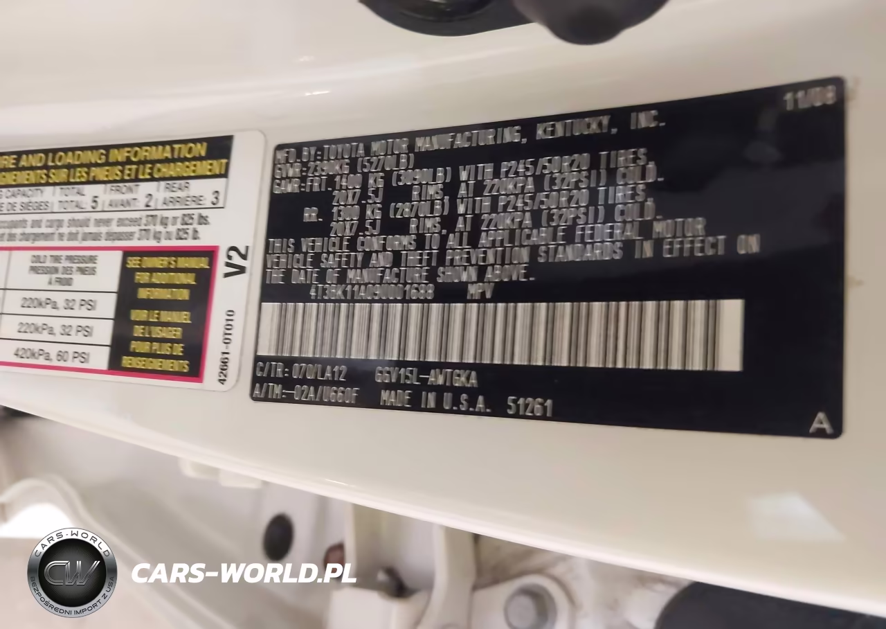 2009 Toyota Venza Base V6 VIN:4T3BK11A09U001688 - 9