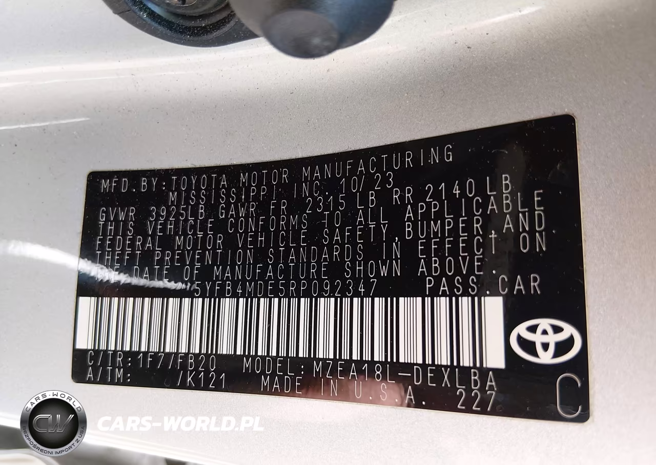 2024 Toyota Corolla Le VIN:5YFB4MDE5RP092347 - 9