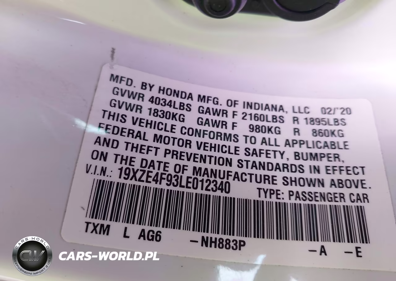 2020 Honda Insight Touring VIN:19XZE4F93LE012340 - 9