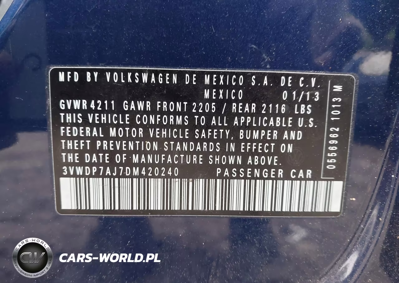2013 Volkswagen Jetta 2.5L Se VIN:3VWDP7AJ7DM420240 - 9