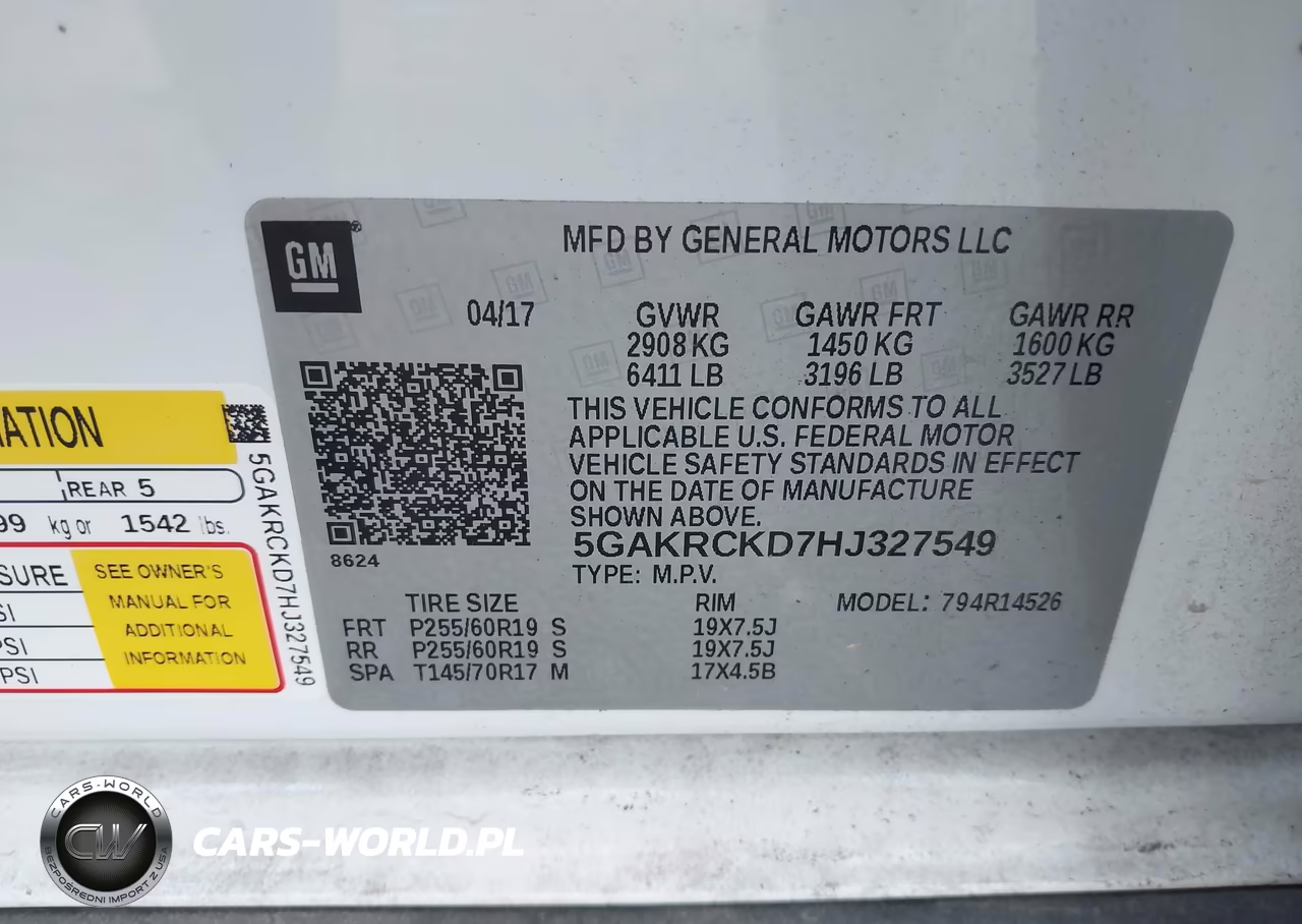 2017 Buick Enclave Premium VIN:5GAKRCKD7HJ327549 - 9