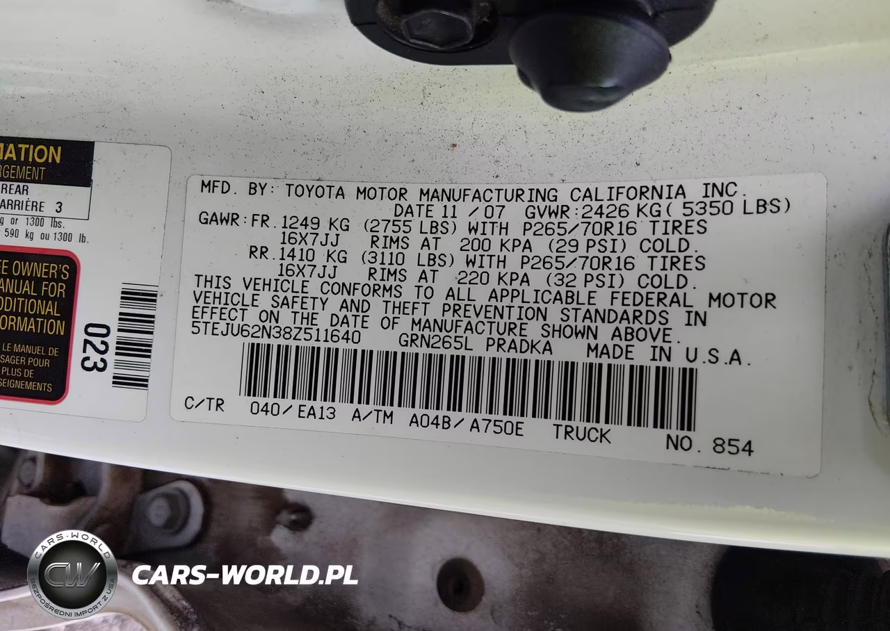 2008 Toyota Tacoma Prerunner V6 VIN:5TEJU62N38Z511640 - 9