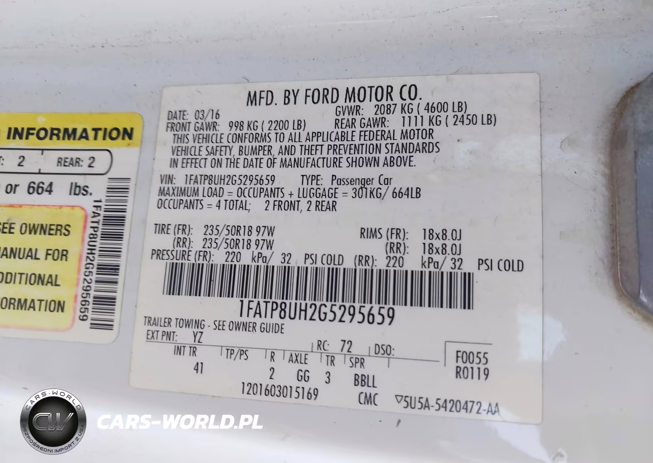 2016 Ford Mustang Ecoboost Premium VIN:1FATP8UH2G5295659 - 9