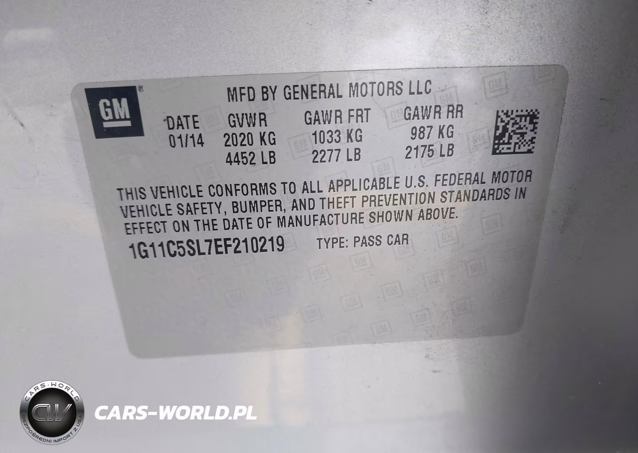 2014 Chevrolet Malibu 1Lt VIN:1G11C5SL7EF210219 - 9