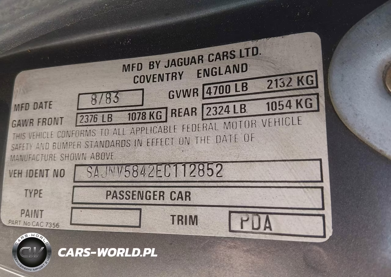1984 Jaguar Xjs VIN:SAJNV5842EC112852 - 9