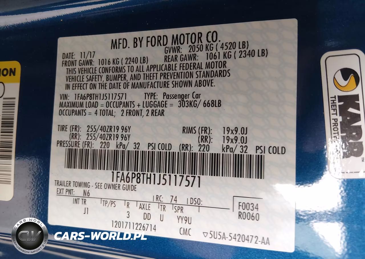 2018 Ford Mustang Ecoboost VIN:1FA6P8TH1J5117571 - 9