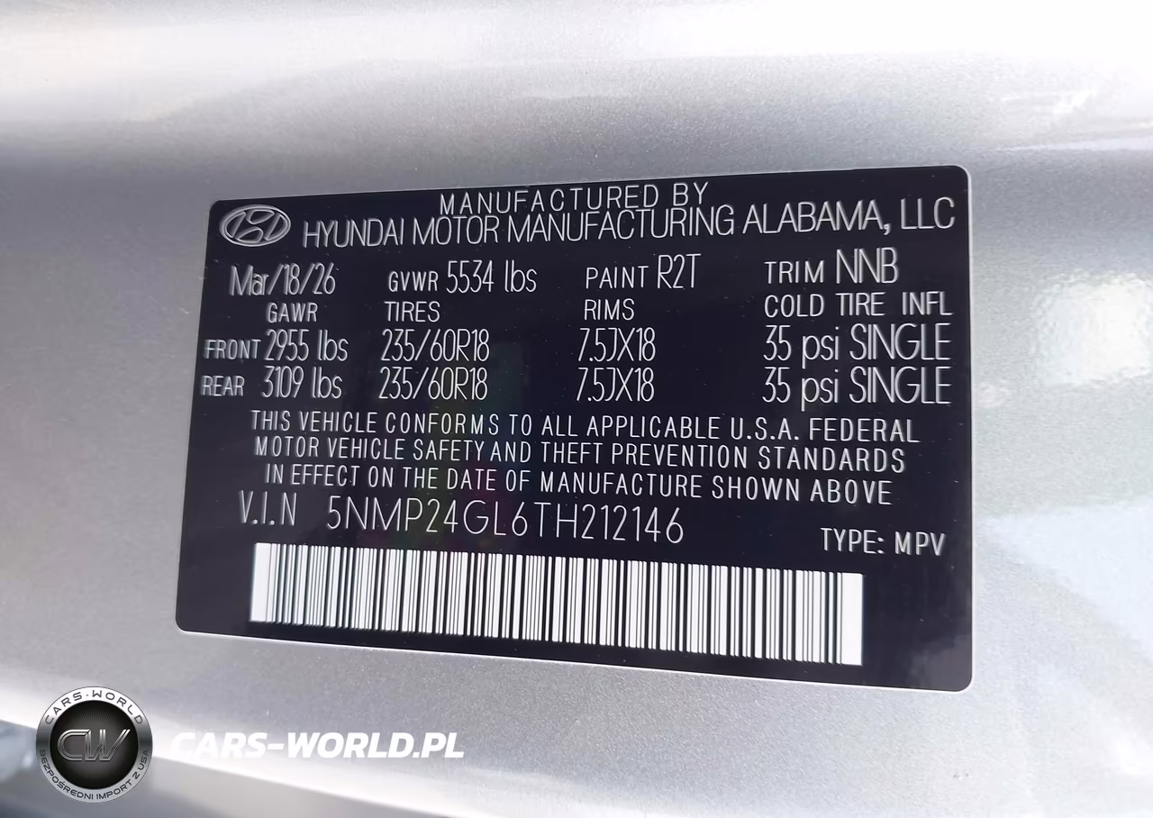 2026 Hyundai Santa Fe Sel VIN:5NMP24GL6TH212146 - 9