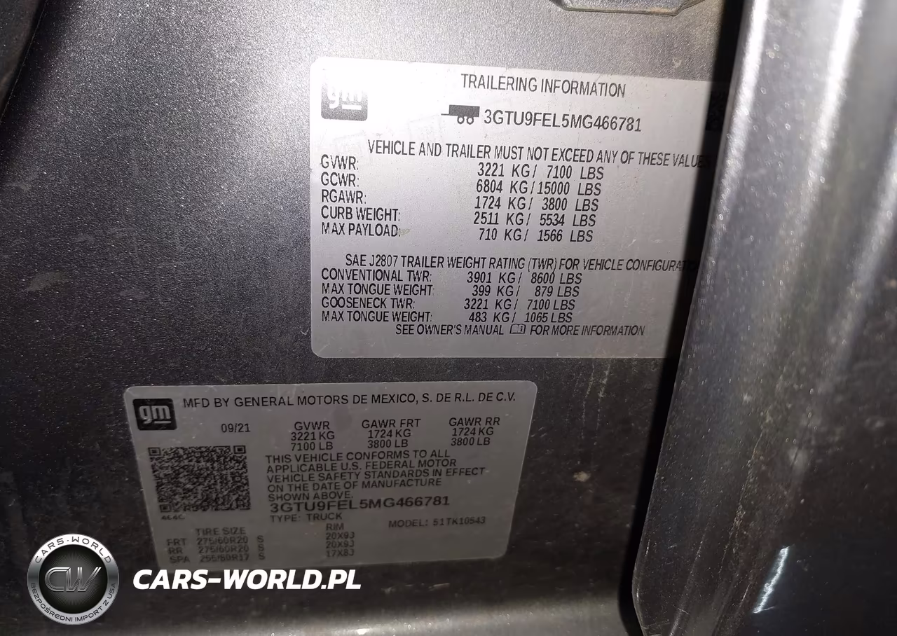 2021 GMC Sierra 1500 4Wd Short Box Denali VIN:3GTU9FEL5MG466781 - 9