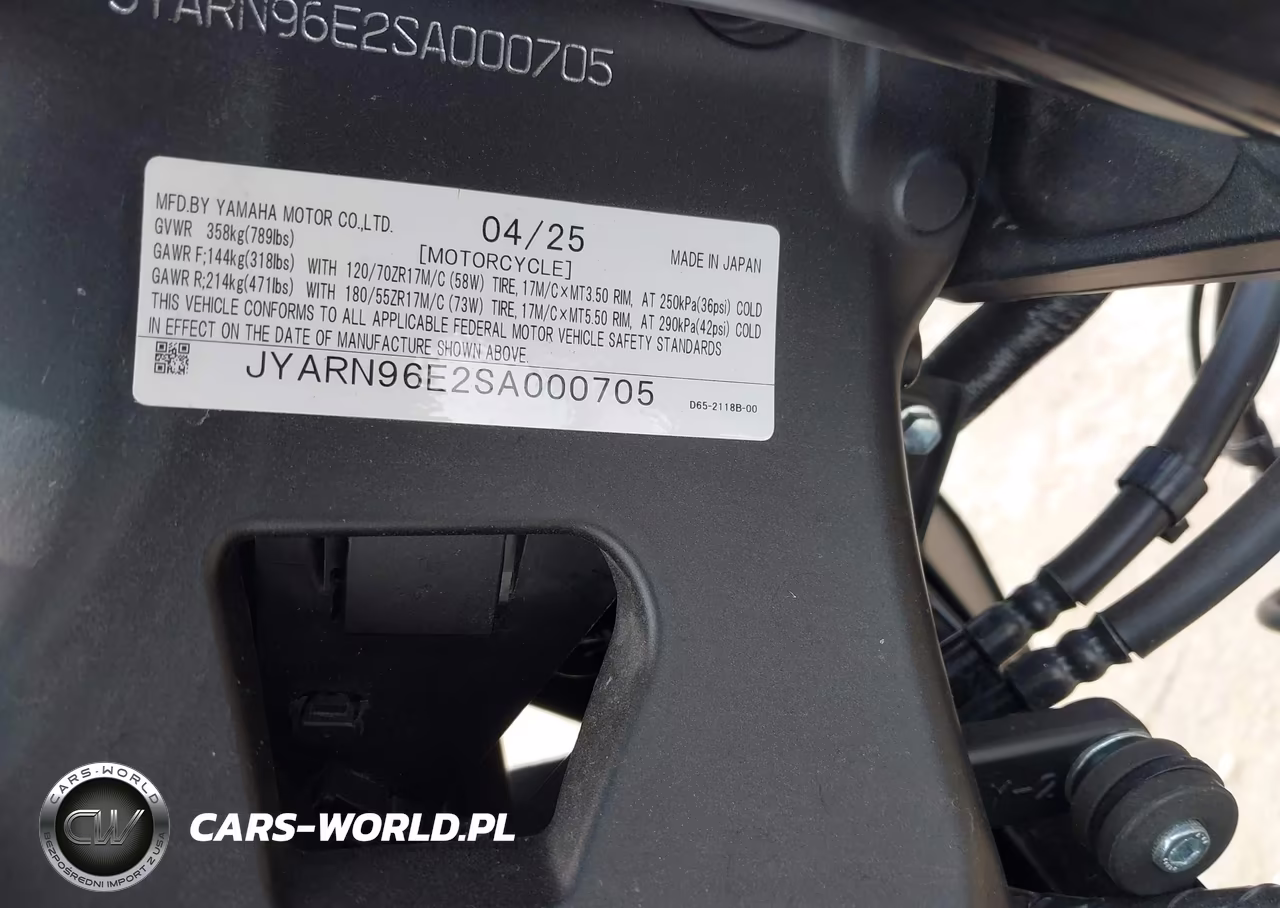 2025 Yamaha Mtm890 VIN:JYARN96E2SA000705 - 10