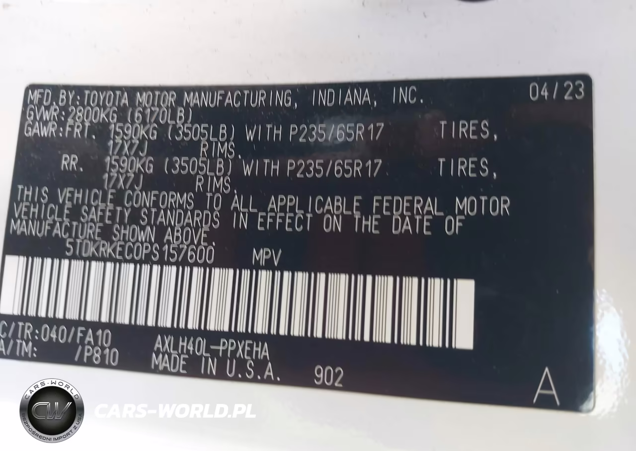 2023 Toyota Sienna Le VIN:5TDKRKEC0PS157600 - 9
