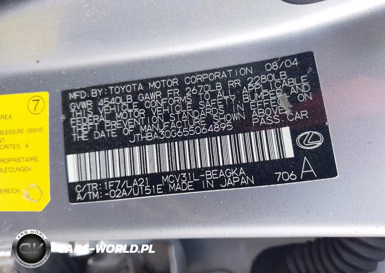 2005 Lexus Es 330 VIN:JTHBA30G655064895 - 9