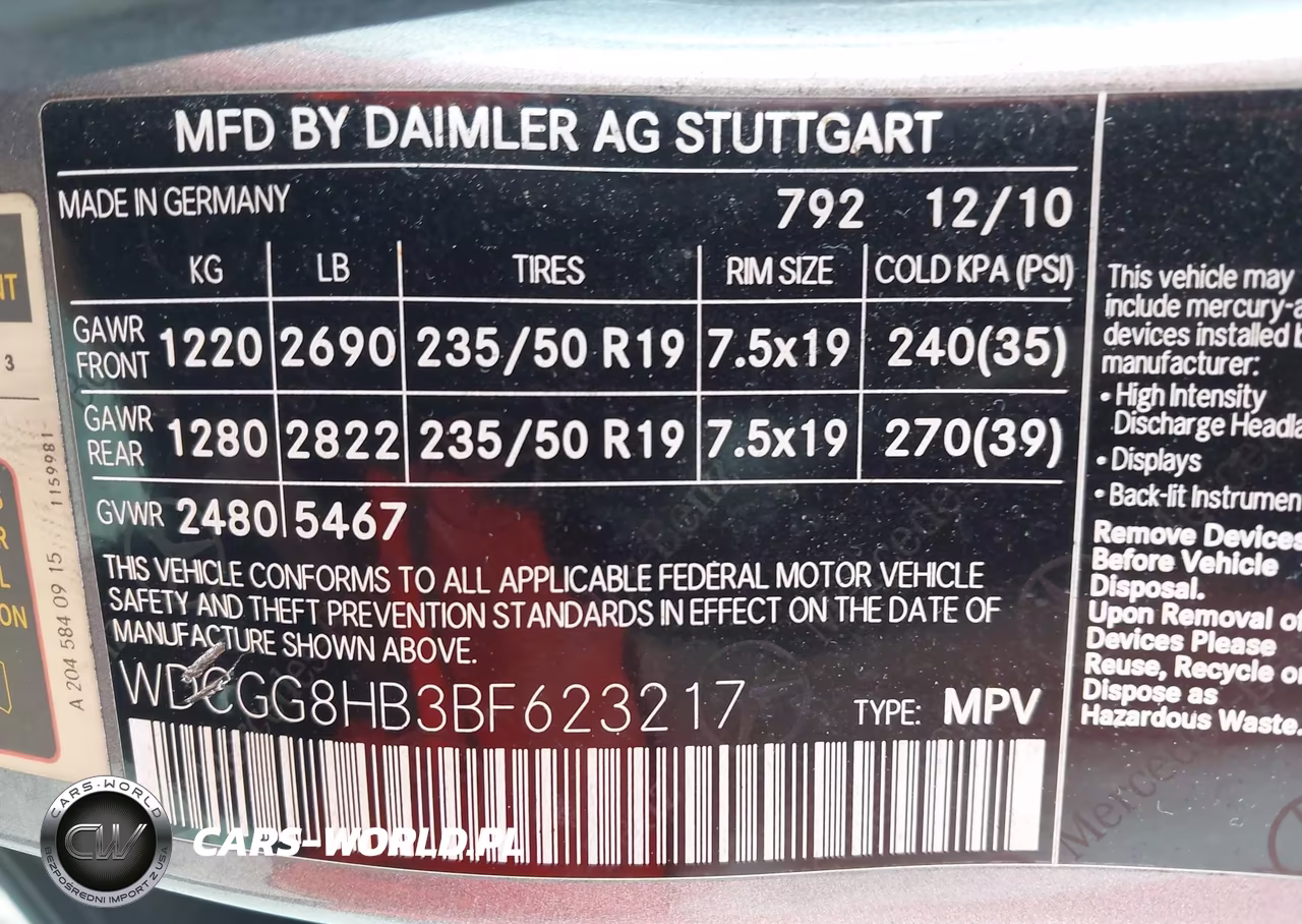 2011 Mercedes-Benz Glk 350 4Matic VIN:WDCGG8HB3BF623217 - 9