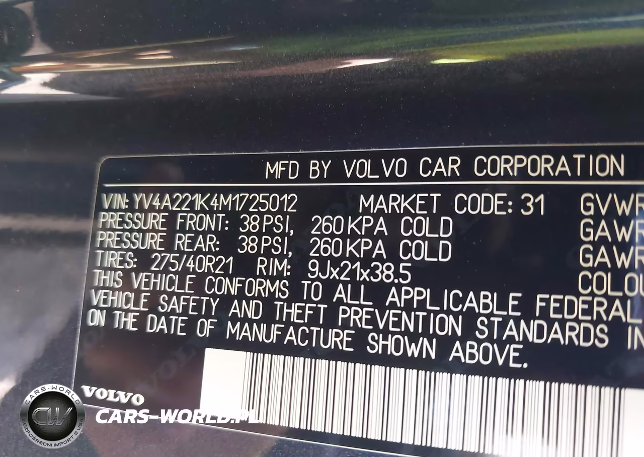 2021 Volvo Xc90 T6 Momentum 6 Passenger VIN:YV4A221K4M1725012 - 9