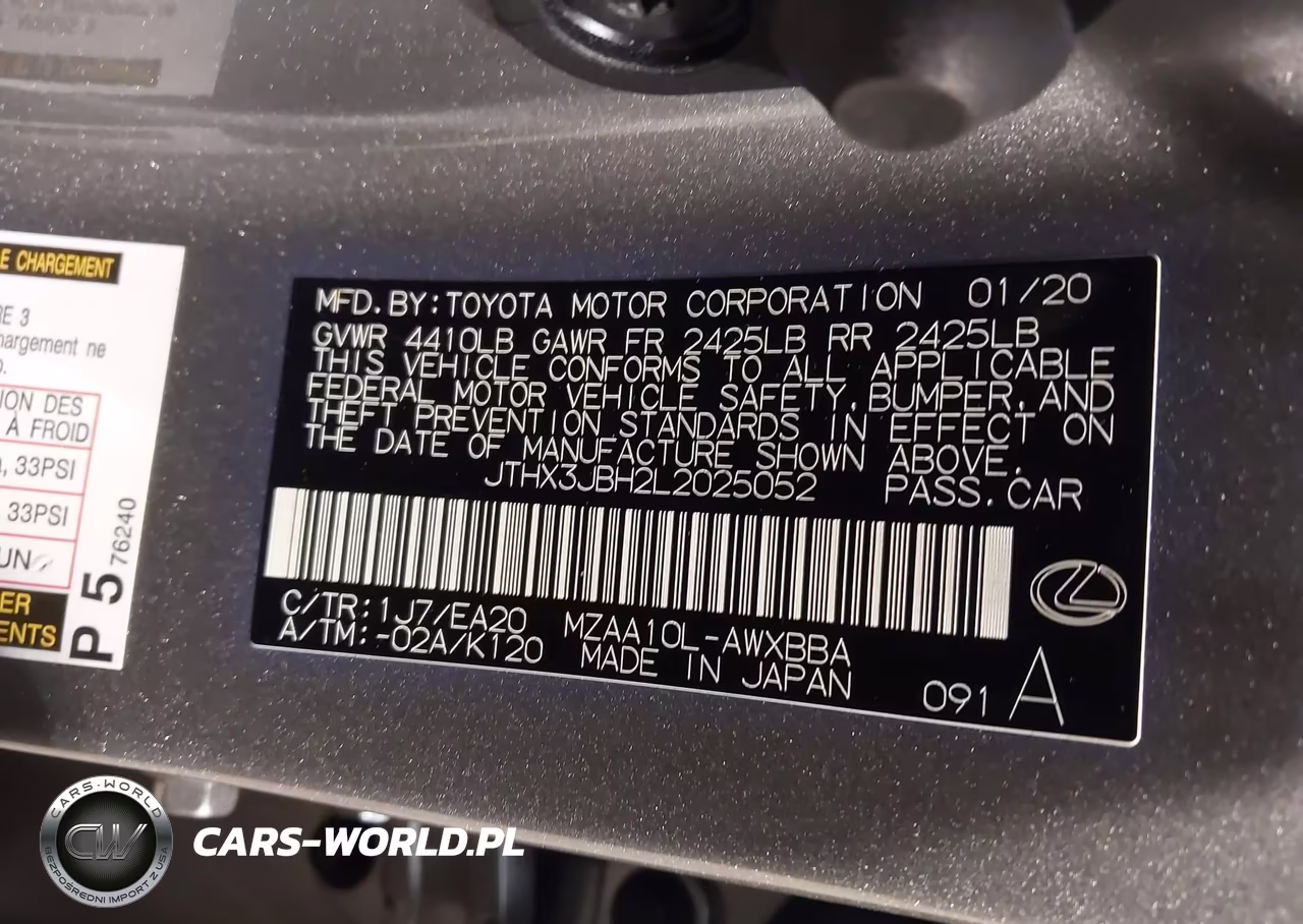 2020 Lexus Ux 200 VIN:JTHX3JBH2L2025052 - 9