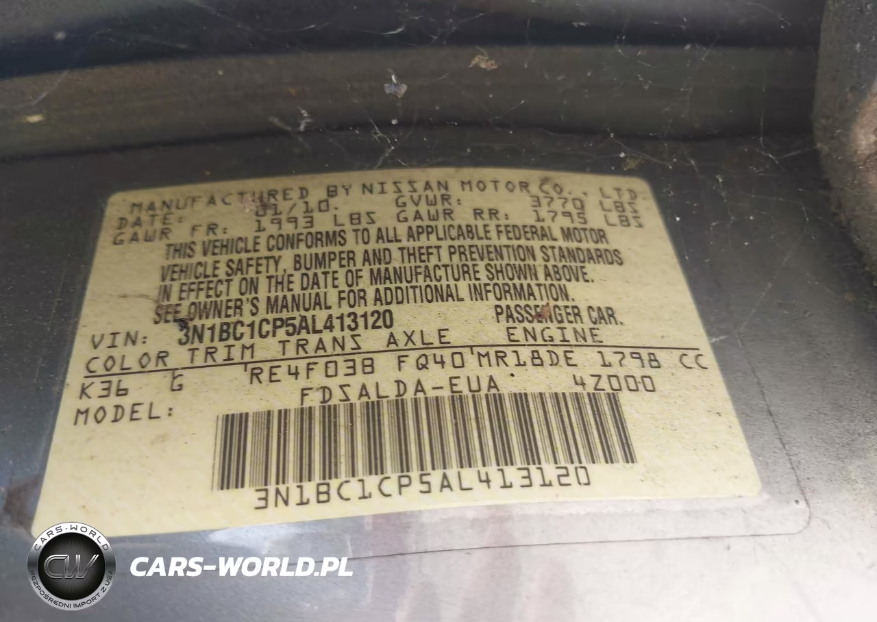 2010 Nissan Versa 1.8S VIN:3N1BC1CP5AL413120 - 9