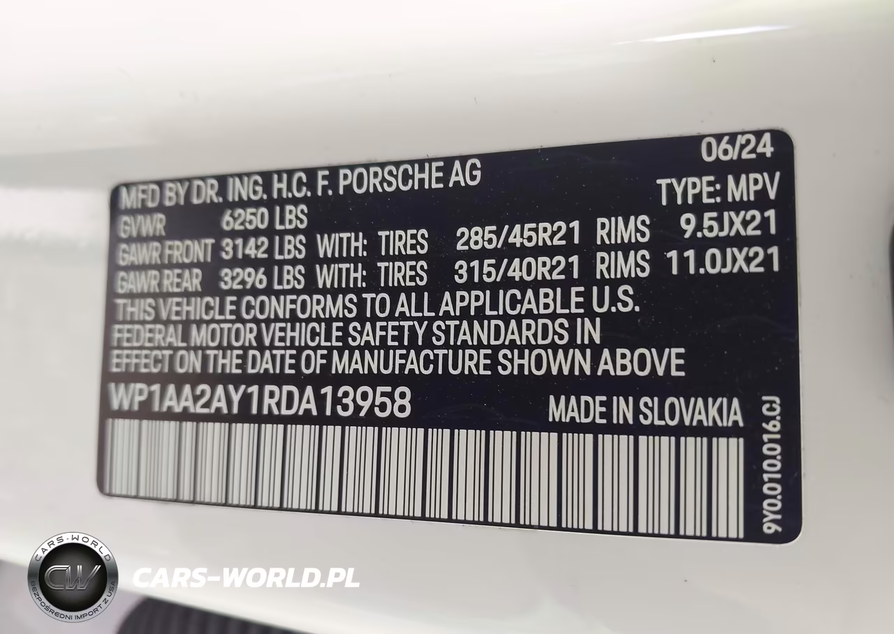 2024 Porsche Cayenne VIN:WP1AA2AY1RDA13958 - 9