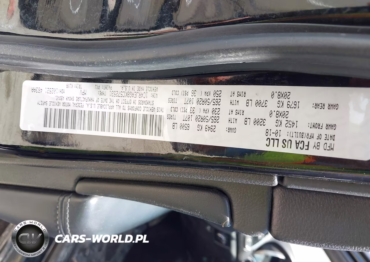 JEEP GRAND CHER VIN:1C4RJEAG8KC572531 - 9