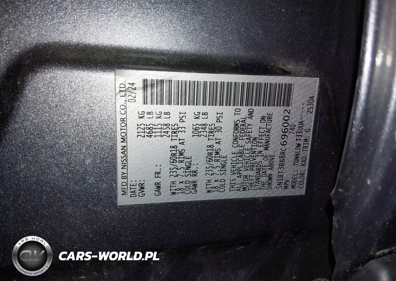 2024 Nissan Rogue Sv Intelligent Awd VIN:5N1BT3BB8RC696002 - 9