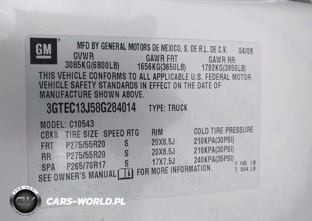 2008 GMC Sierra 1500 Sle1 VIN:3GTEC13J58G284014 - 9