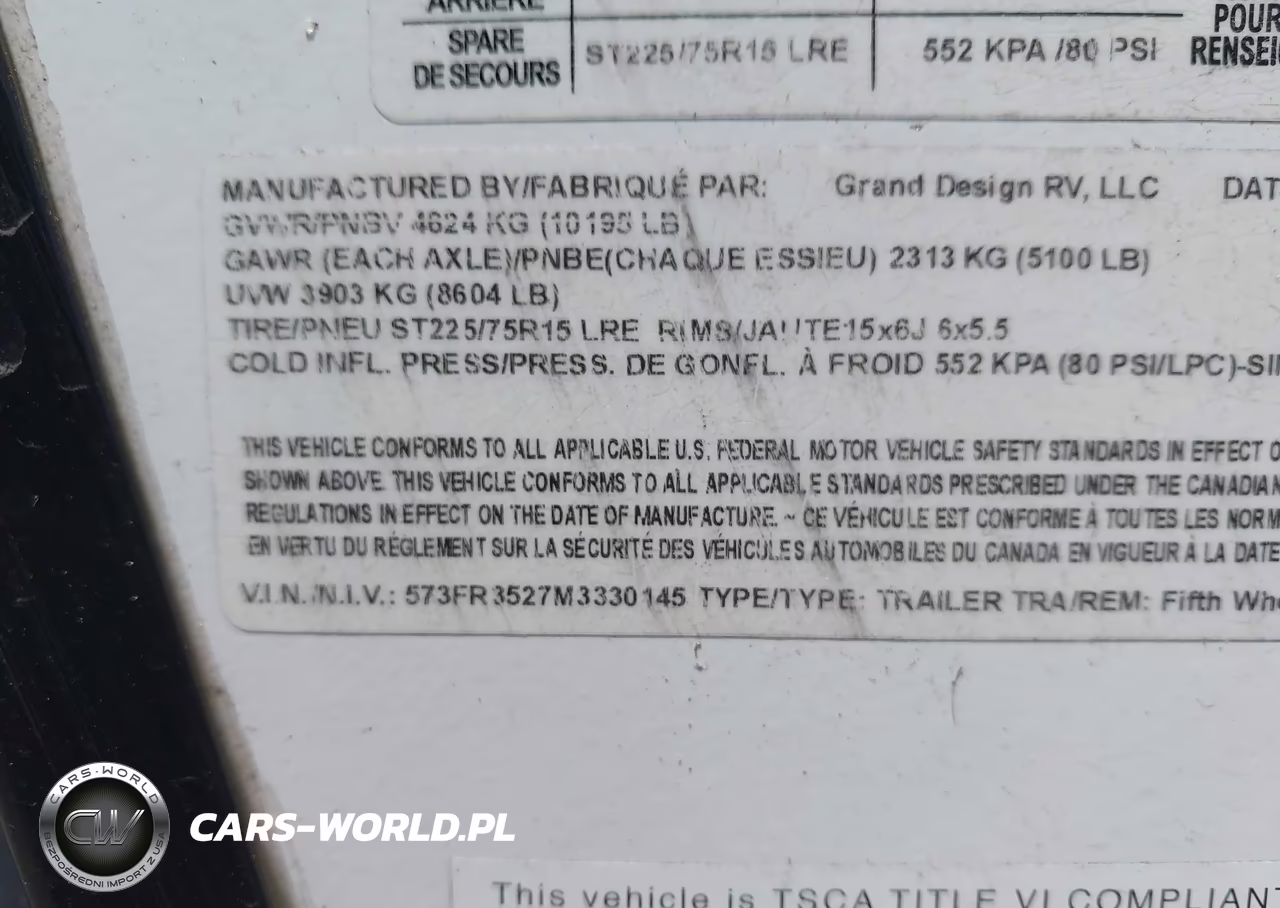 2021 Grand Desi Reflection VIN:573FR3527M3330145 - 9