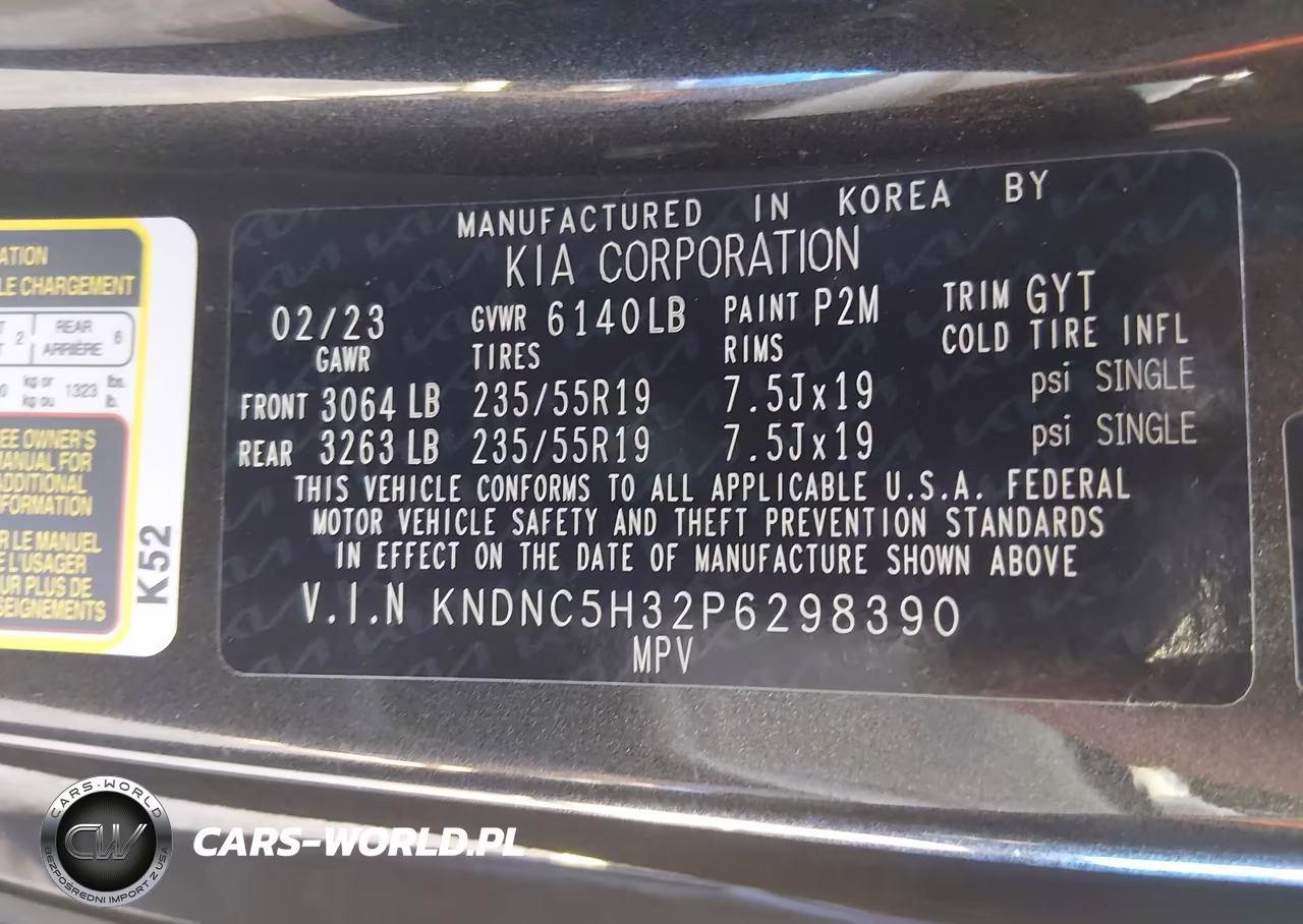2023 Kia Carnival Ex VIN:KNDNC5H32P6298390 - 9
