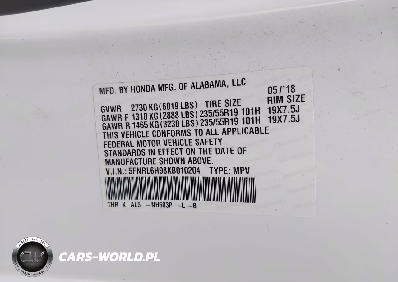 2019 Honda Odyssey Elite VIN:5FNRL6H98KB010204 - 9