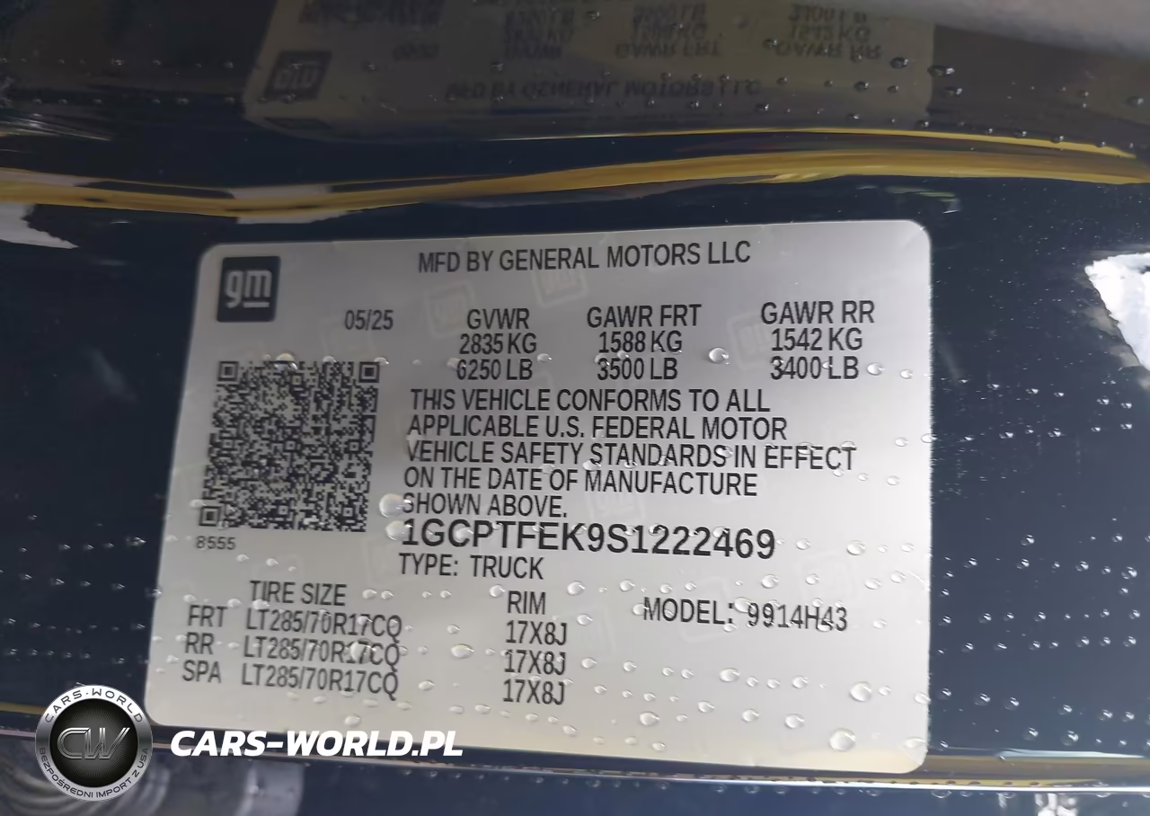 2025 Chevrolet Colorado 4Wd Zr2 VIN:1GCPTFEK9S1222469 - 9