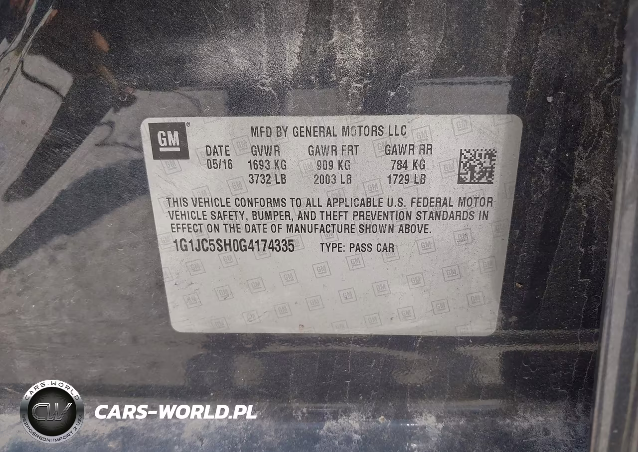 2016 Chevrolet Sonic Lt Auto VIN:1G1JC5SH0G4174335 - 9
