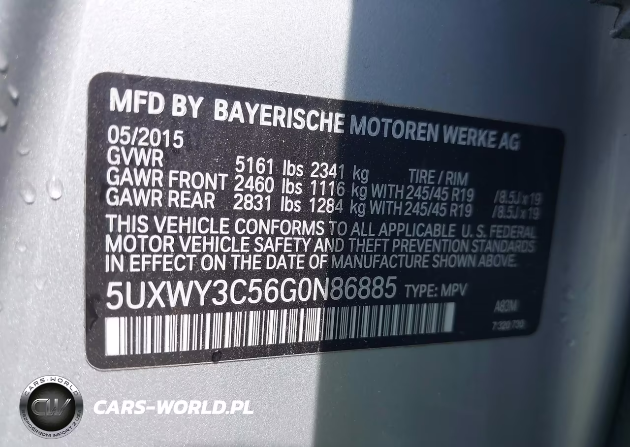 2016 BMW X3 xDrive28D VIN:5UXWY3C56G0N86885 - 9