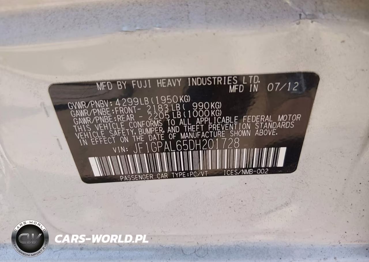 2013 Subaru Impreza 2.0I Sport Premium VIN:JF1GPAL65DH201728 - 9