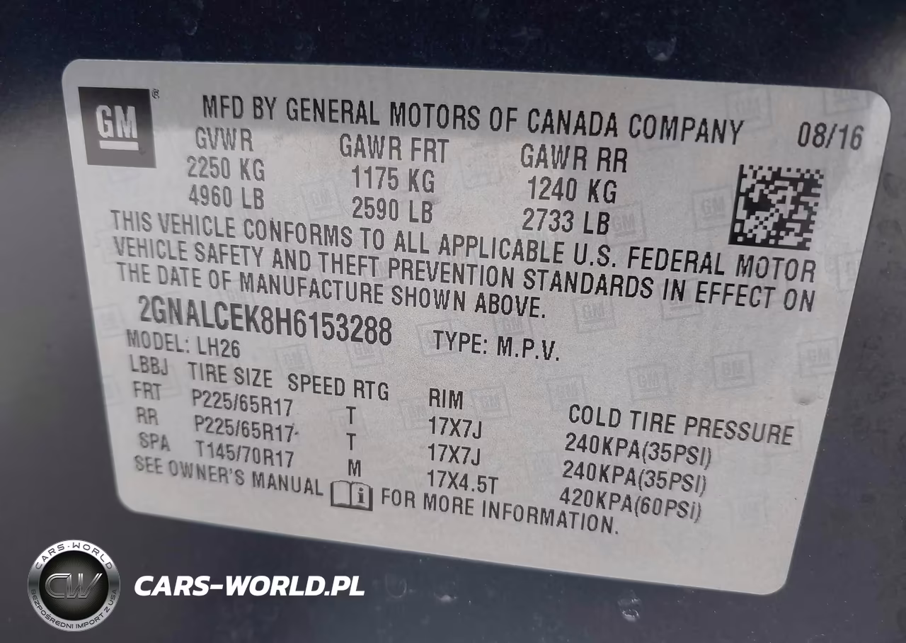 2017 Chevrolet Equinox Lt VIN:2GNALCEK8H6153288 - 9