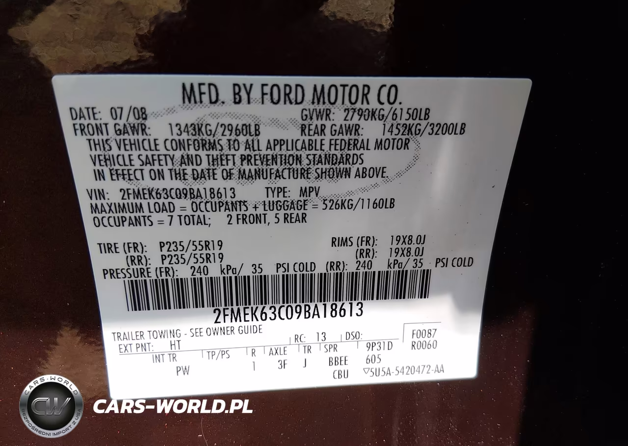 2009 Ford Flex Limited VIN:2FMEK63C09BA18613 - 9