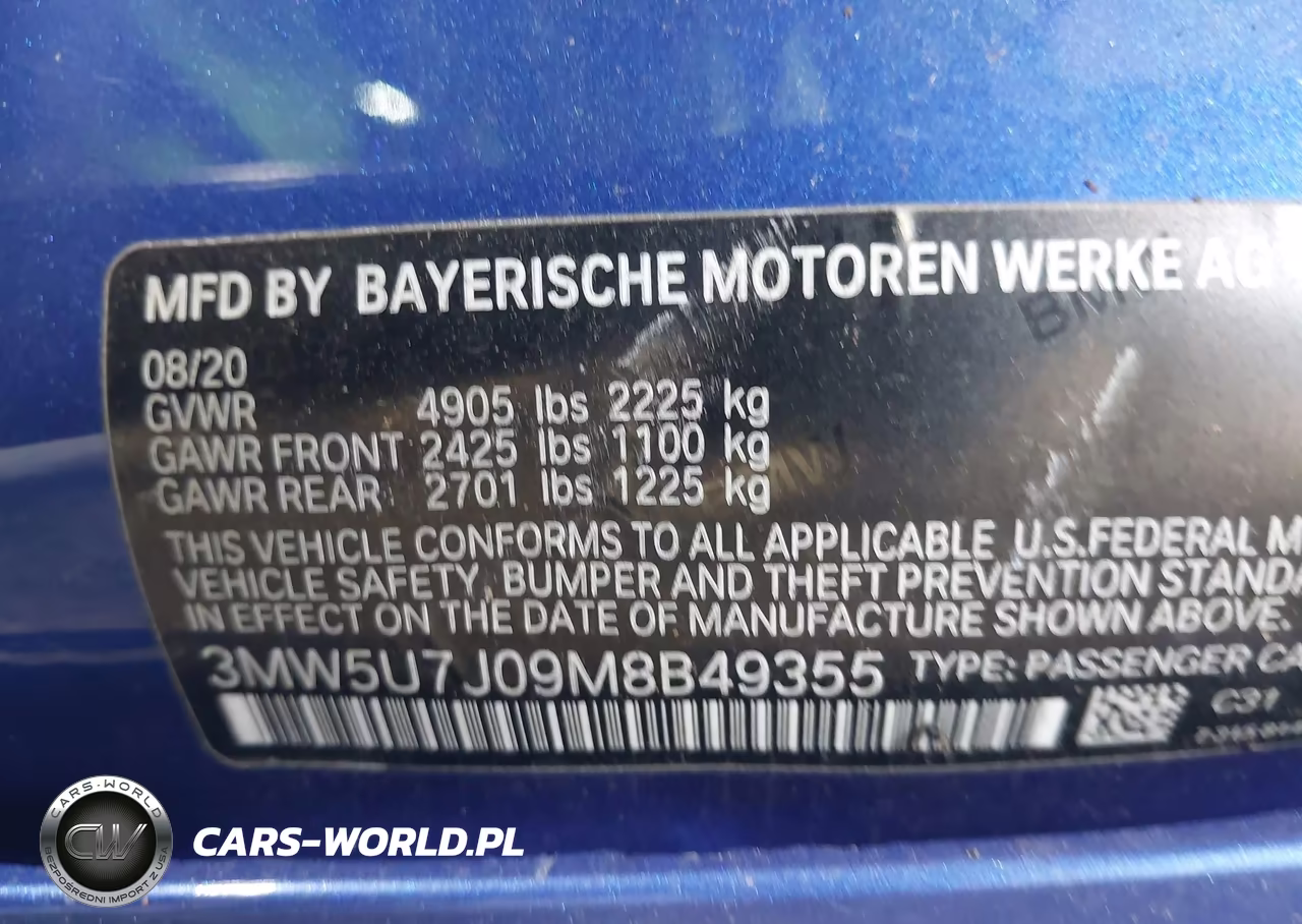 2021 BMW 3 Series M340I VIN:3MW5U7J09M8B49355 - 9