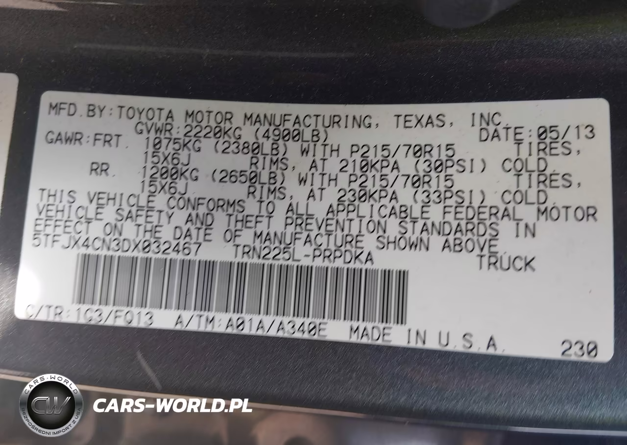2013 Toyota Tacoma VIN:5TFJX4CN3DX032467 - 9