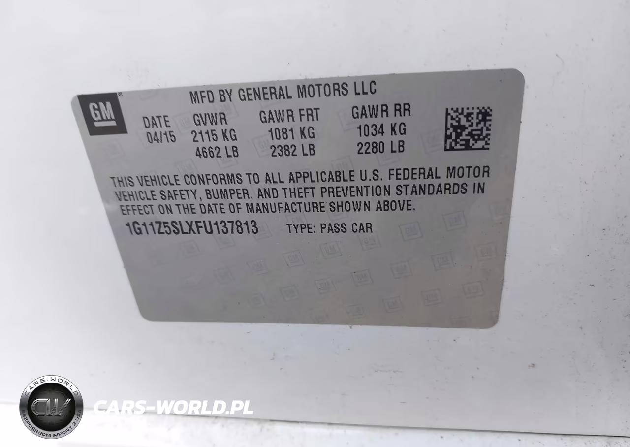 2015 Chevrolet Impala Ls VIN:1G11Z5SLXFU137813 - 9