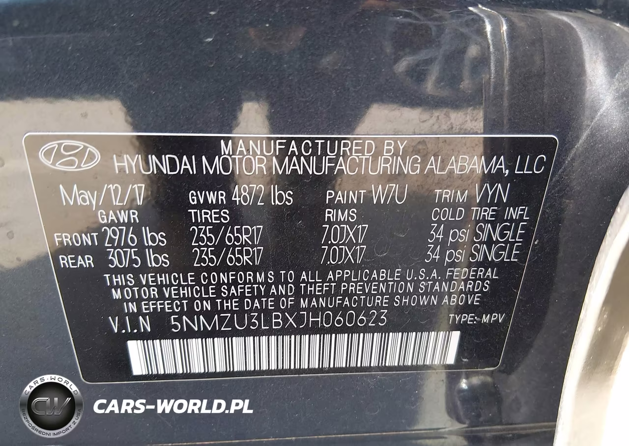 2018 Hyundai Santa Fe Sport 2.4L VIN:5NMZU3LBXJH060623 - 9