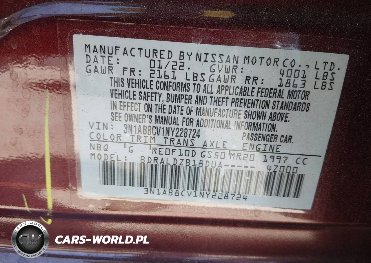 2022 Nissan Sentra Sv Xtronic Cvt VIN:3N1AB8CV1NY228724 - 9