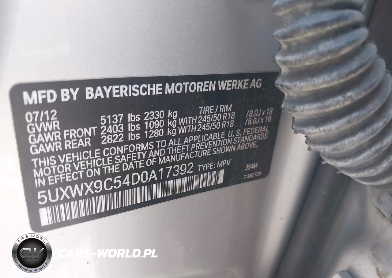 2013 BMW X3 xDrive28I VIN:5UXWX9C54D0A17392 - 9