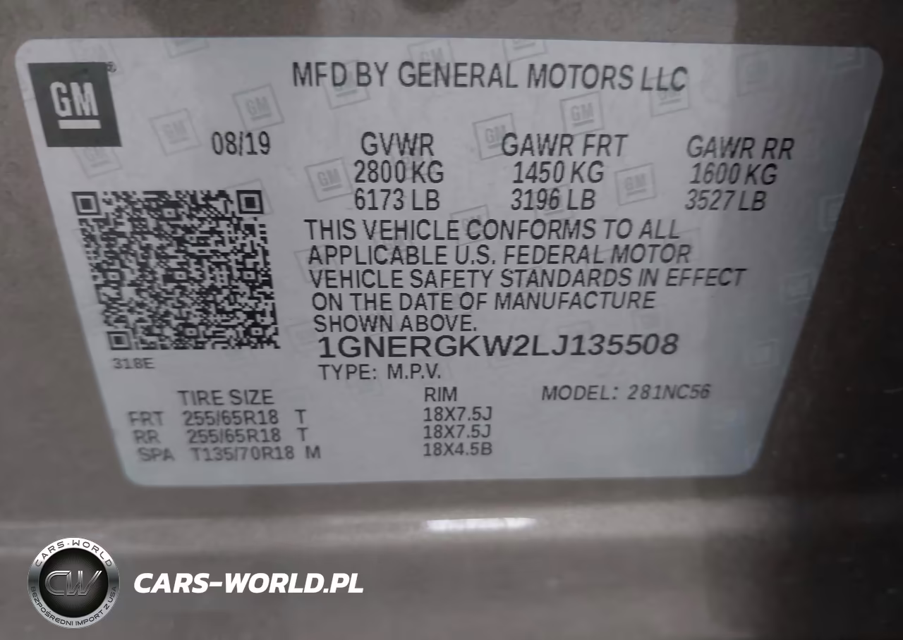 2020 Chevrolet Traverse Fwd Lt Cloth VIN:1GNERGKW2LJ135508 - 9