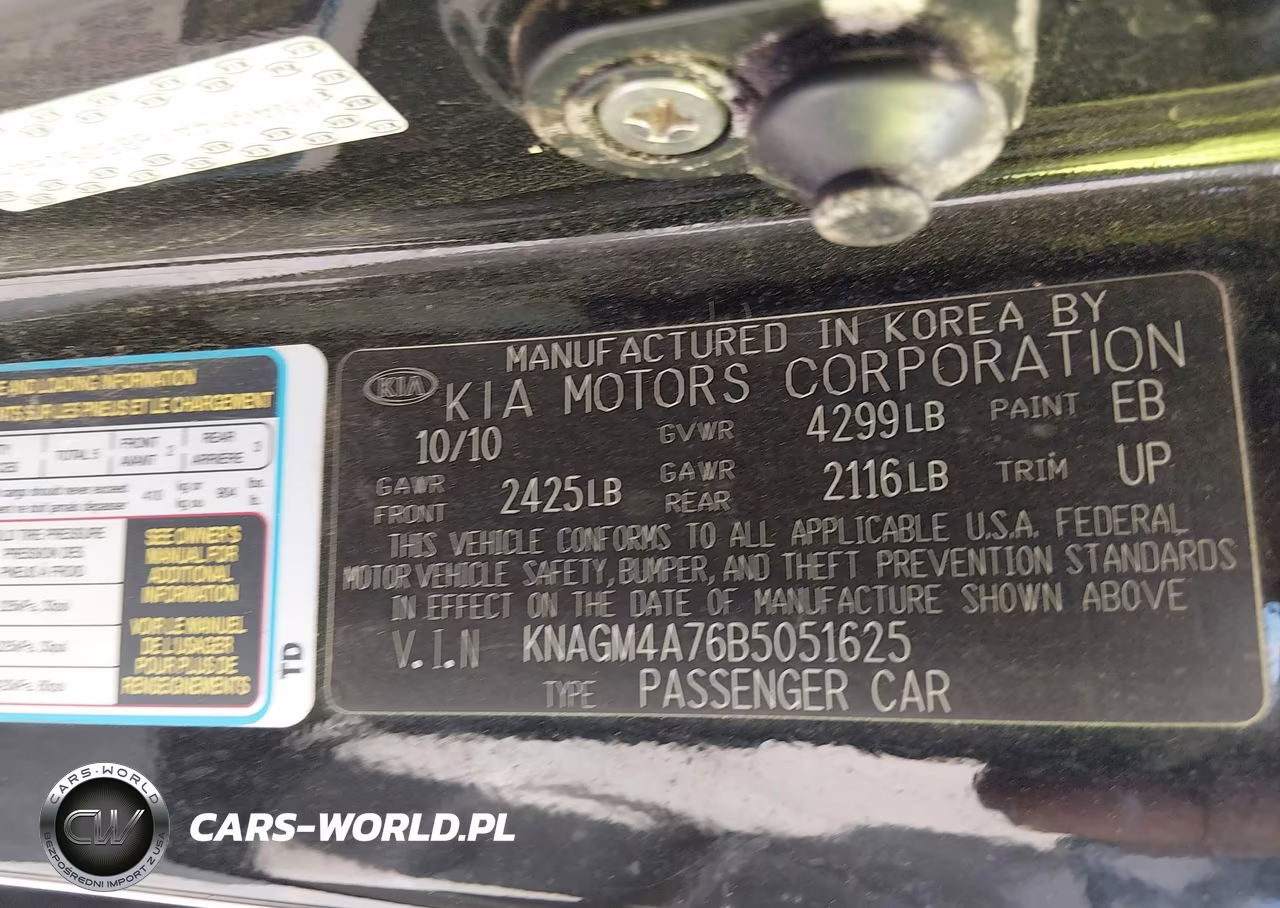 2011 Kia Optima Lx VIN:KNAGM4A76B5051625 - 9