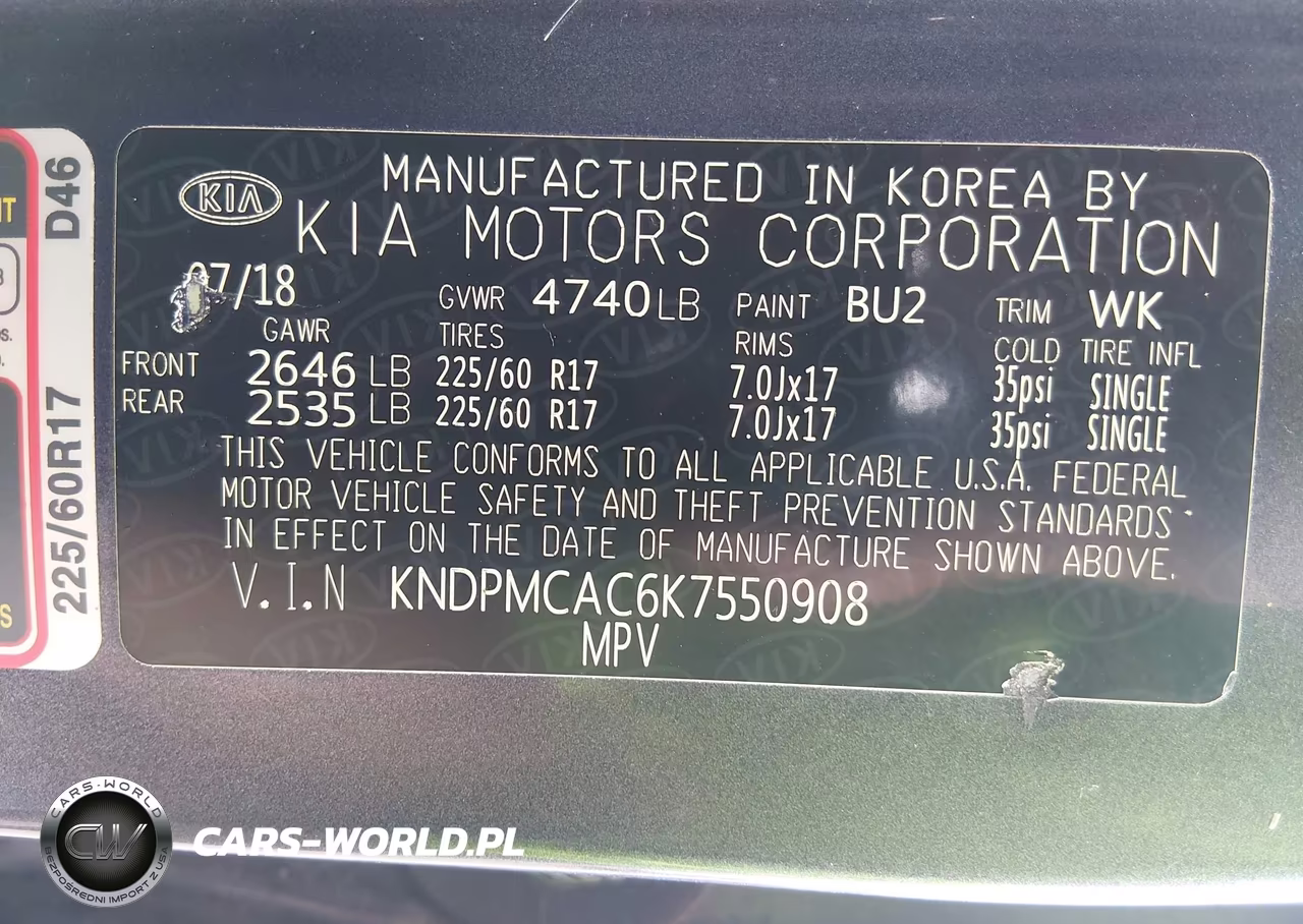 2019 Kia Sportage Lx VIN:KNDPMCAC6K7550908 - 9