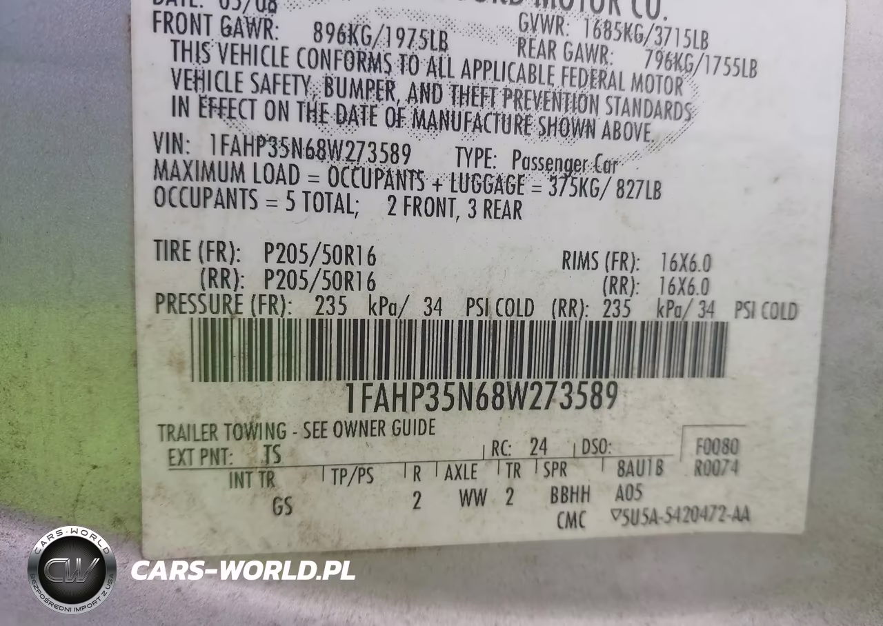 2008 Ford Focus Ses VIN:1FAHP35N68W273589 - 9