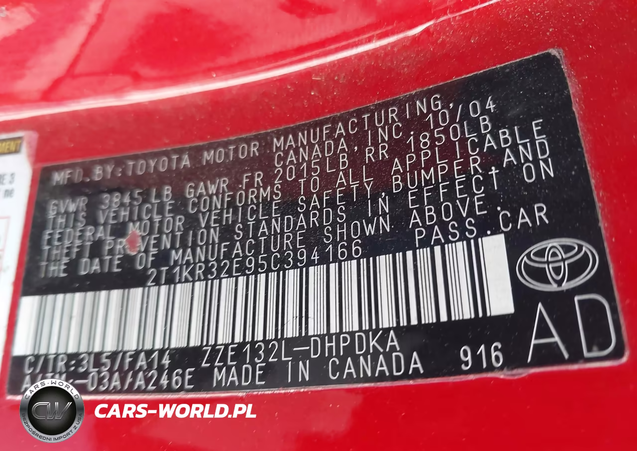 2005 Toyota Matrix VIN:2T1KR32E95C394166 - 9