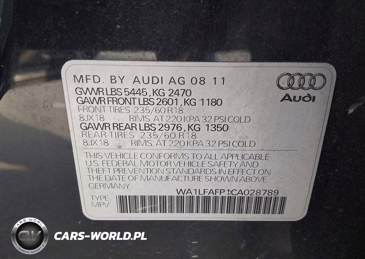 2012 Audi Q5 2.0T Premium VIN:WA1LFAFP1CA028789 - 9