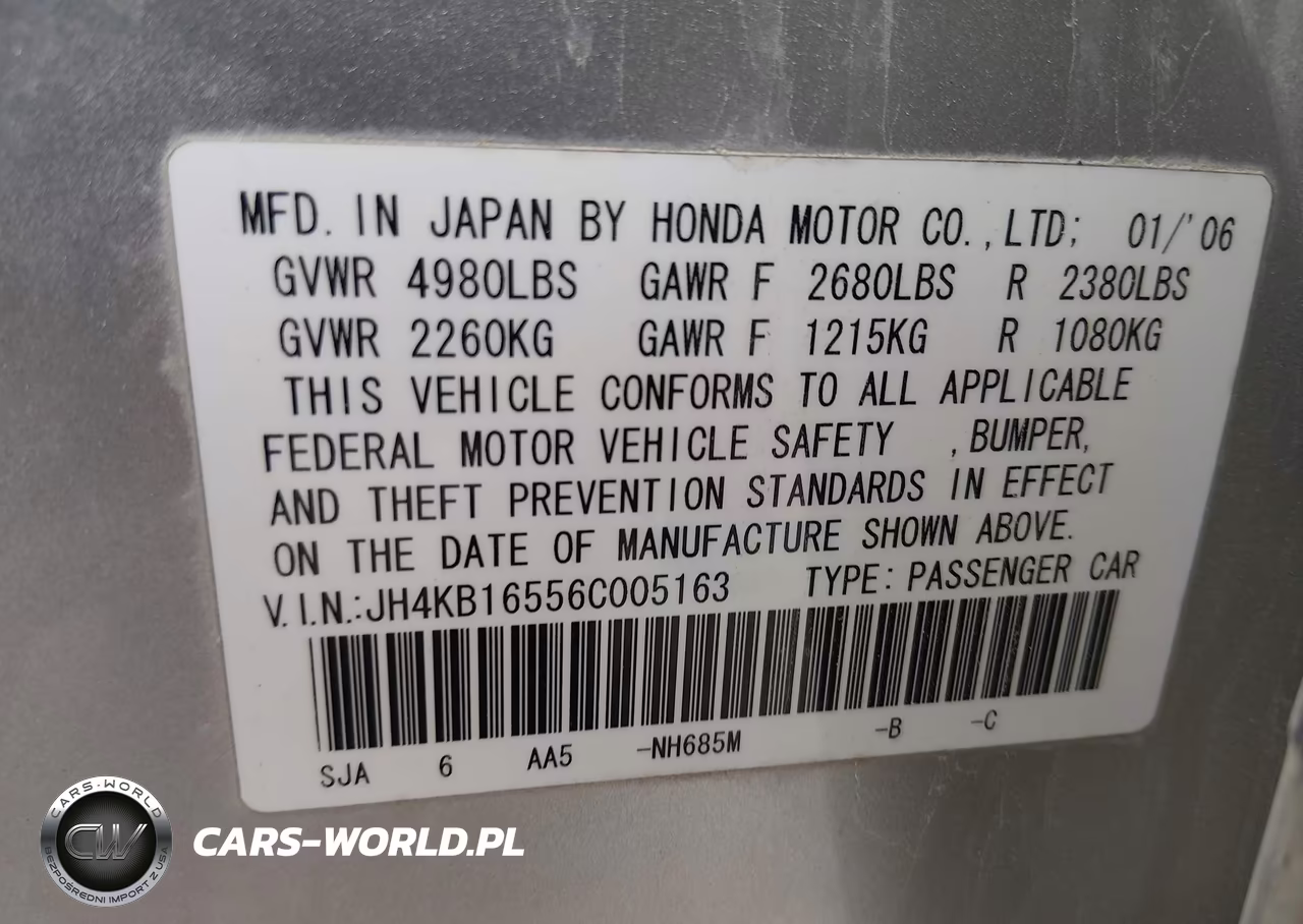 2006 Acura Rl 3.5 VIN:JH4KB16556C005163 - 9